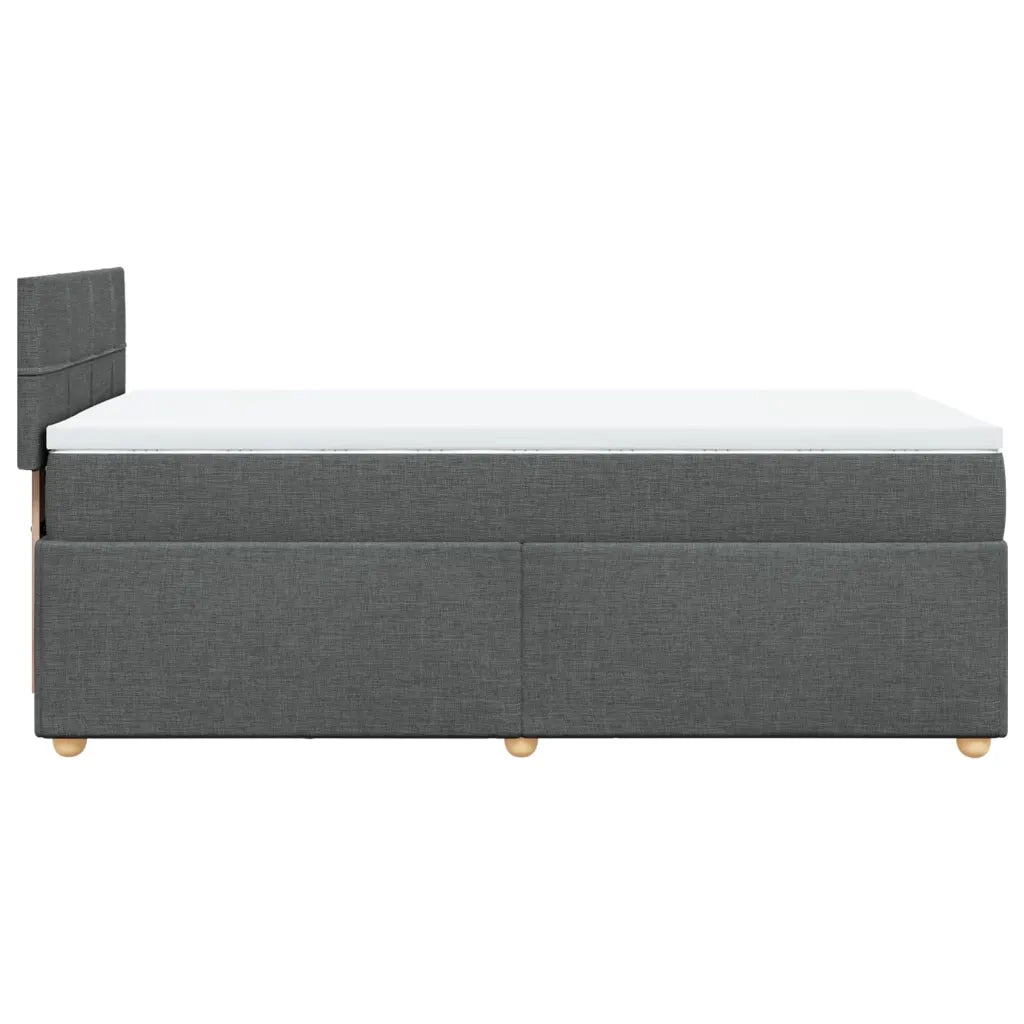Giroletto a Molle con Materasso Grigio Scuro 100x200 cm Tessuto 3288892