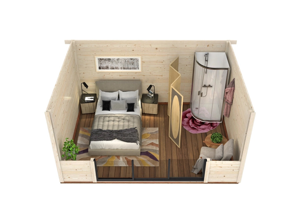 Casetta in legno non trattato Lydia C 450X330