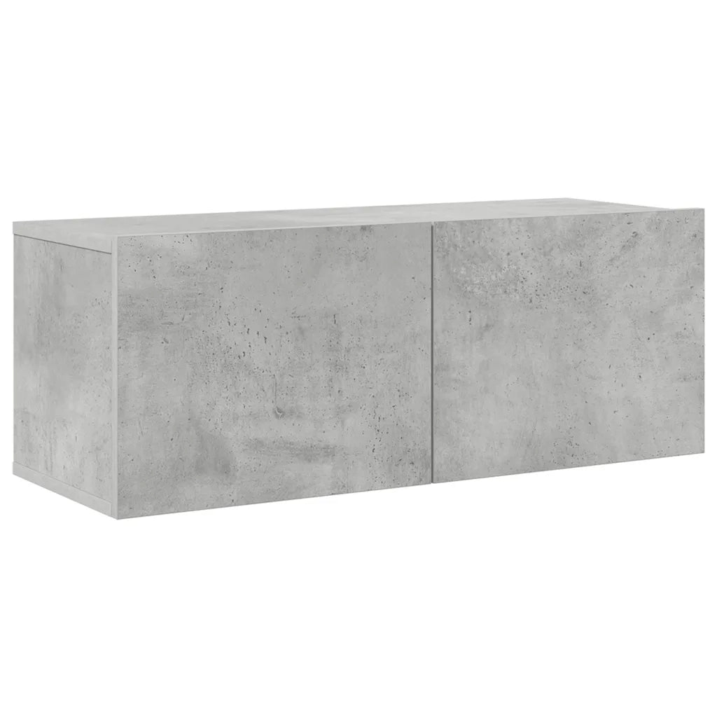 Set di Mobili Porta TV 4 pz Grigio Cemento in Legno Multistrato 3114649