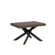 Tavolo Allungabile 140-400x90x77 cm Volantis Noce Telaio Antracite