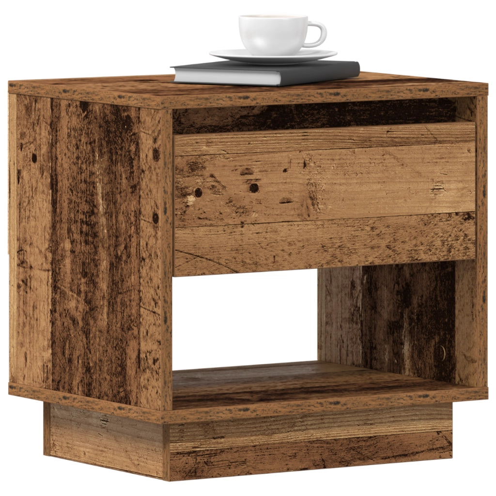 Comodino  2 pz Legno Vecchio 45x34x45 cm Legno Ingegnerizzato