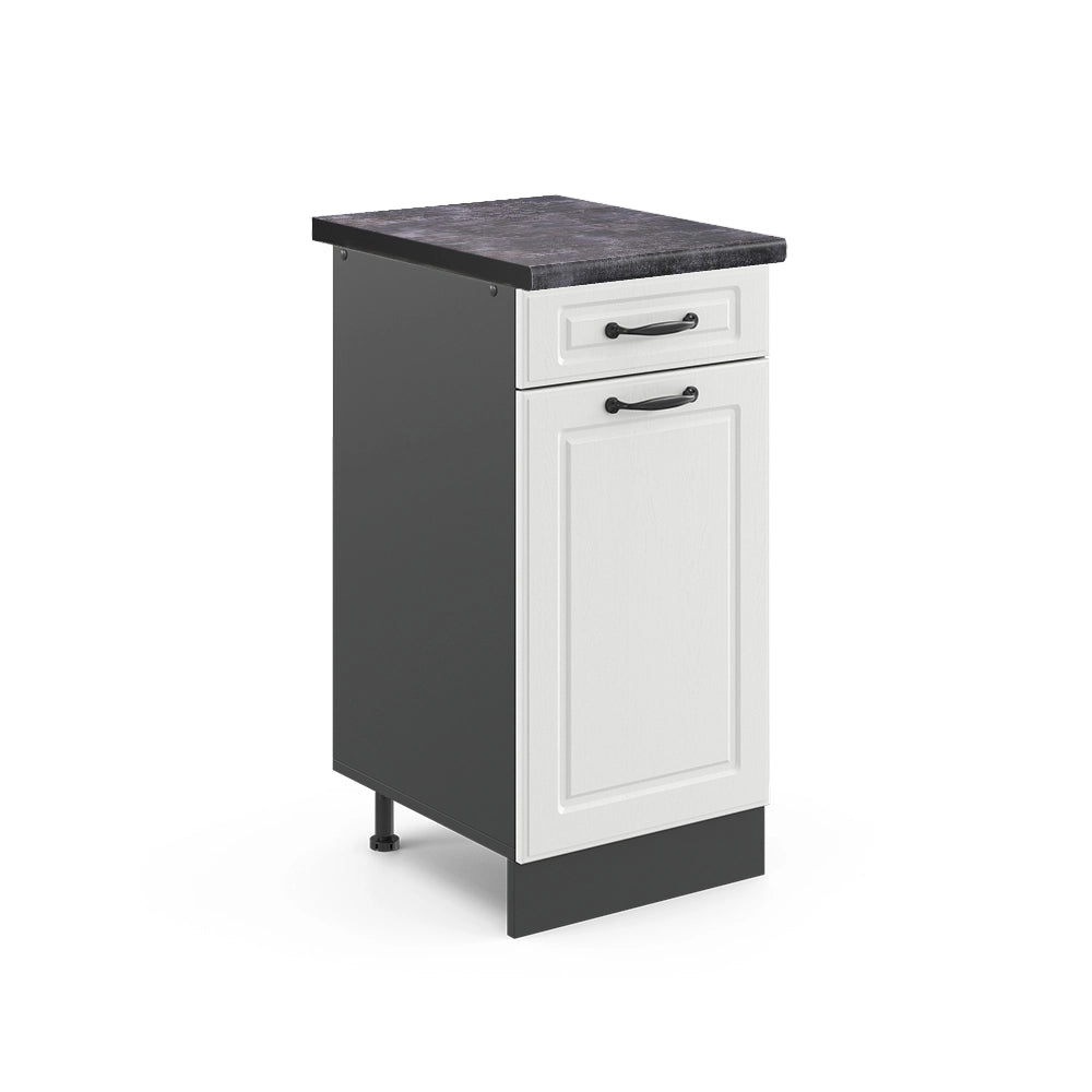 Vicco Mobiletto base per cucina Bianco casa di campagna 40 cm , PL Antracite