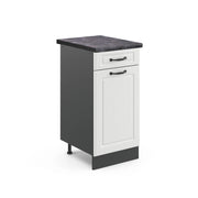 Vicco Mobiletto base per cucina Bianco casa di campagna 40 cm , PL Antracite