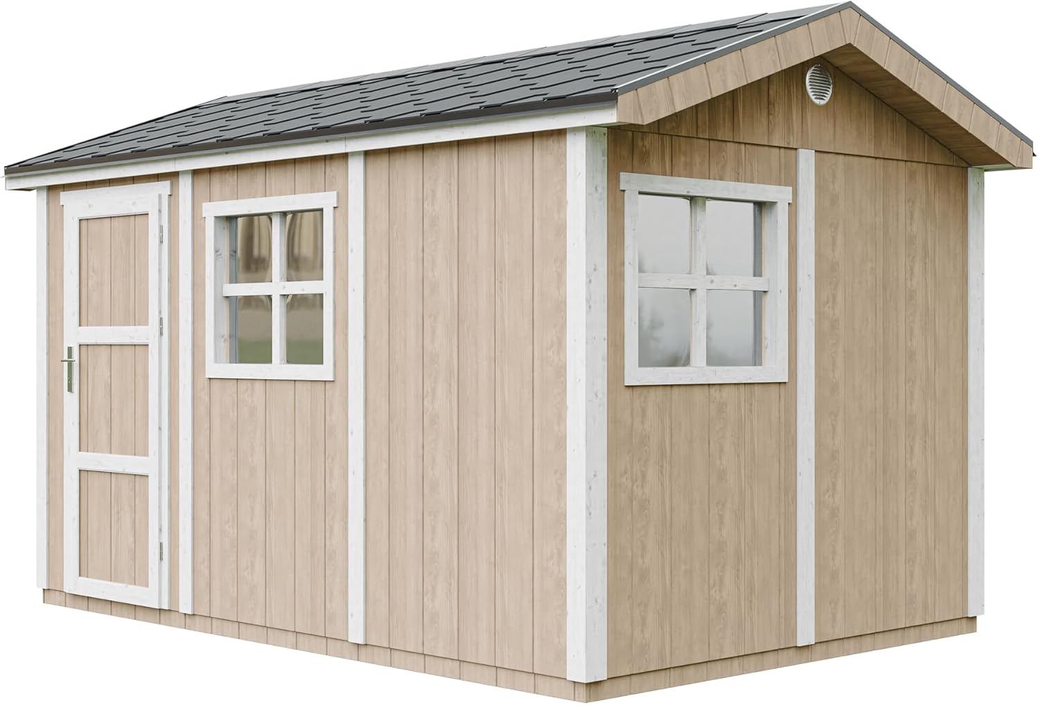 Casetta da giardino di qualit? premium 8,68 m² - H252x250x412 cm - Timbela M914-TERRA BROWN