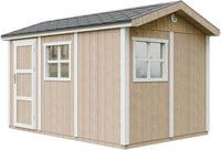 Casetta da giardino di qualit? premium 8,68 m² - H252x250x412 cm - Timbela M914-TERRA BROWN