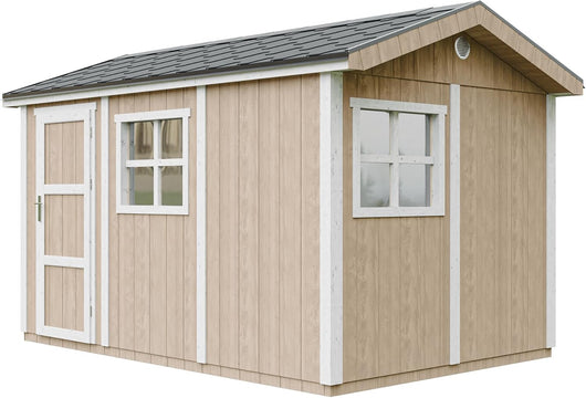 Casetta da giardino di qualit? premium 8,68 m² - H252x250x412 cm - Timbela M914-TERRA BROWN