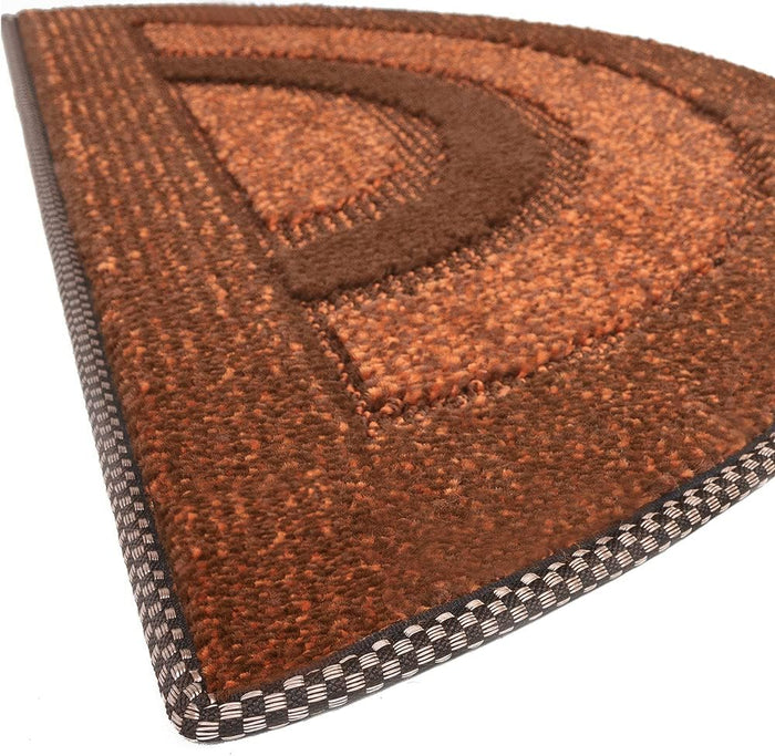 Zerbino Ingresso Semiluna Asciugapassi Assorbente Antiscivolo Vellutato Made In Italy Arancione