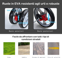 Passeggino per Cani Pieghevole, Carrozzina per Cani a 4 Ruote con Finestra a Rete Porta Bicchiere e Cesto, Passeggino Portatile per Animali Piccola e Media (Nero)