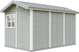 Casetta da giardino di qualit? premium 8,68 m² - H252x250x412 cm - Timbela M914-CAVERN STEEL