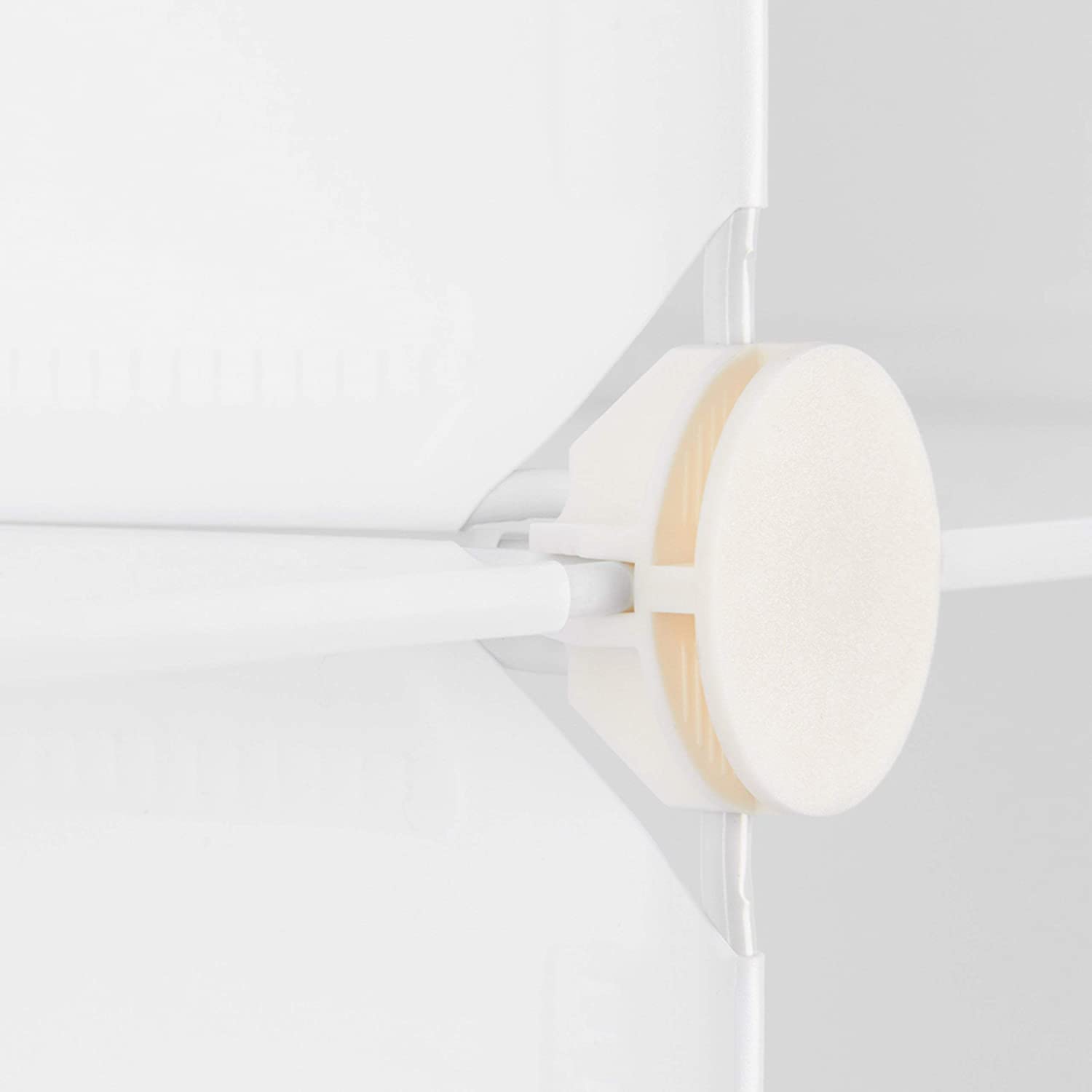 Armadio guardaroba con scaffale cubo 15 scarpiere in plastica componibili bianco 13_0001075_2