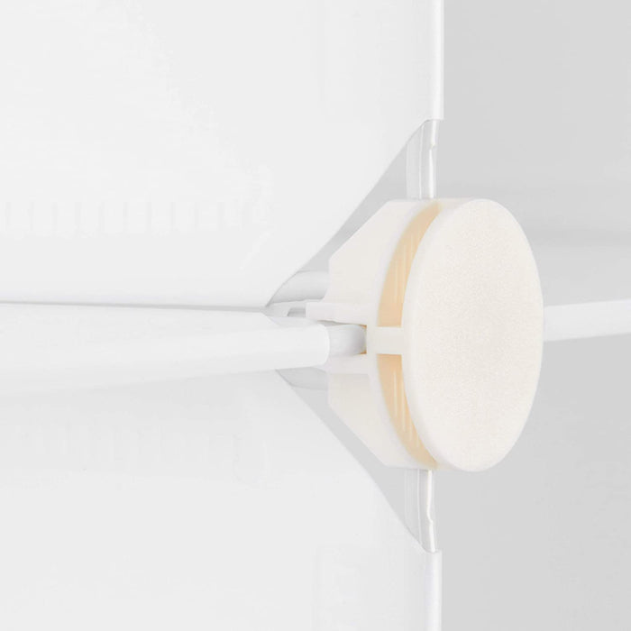 Armadio guardaroba con scaffale cubo 15 scarpiere in plastica componibili bianco 13_0001075_2