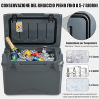 Frigorifero Portatile da 21 Litri, Frigorifero da Campeggio con Portabicchieri Integrati, Regolo e Apribottiglie, Freddo Fino 5-7 Giorni, per Barbecue, Campeggio, Picnic, Pesca