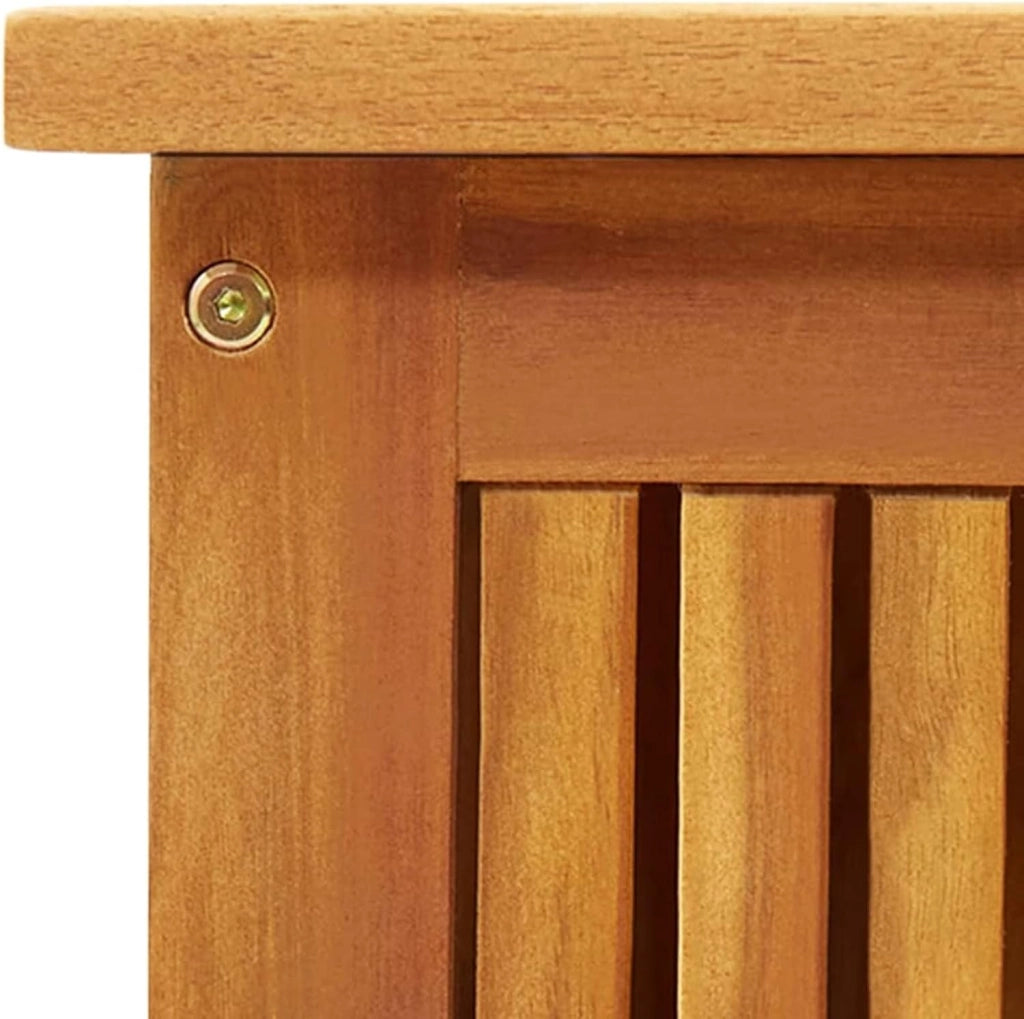Baule da Esterno Contenitore Esterno Acacia Cassapanca in Legno da Esterno Massello di Acacia-113 x 50 x 58 cm
