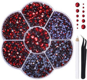 Strass in Cristallo 5000 Stuks - Hotfix - 21 Colori - 5 Dimensioni SS6-SS30 - Lavorazione Artigianale - Dimensioni SS30 6,3-6,5 mm