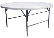 Tavolo Tondo Pieghevole da Catering Ø150 cm in Polietilene Vorghini Bianco