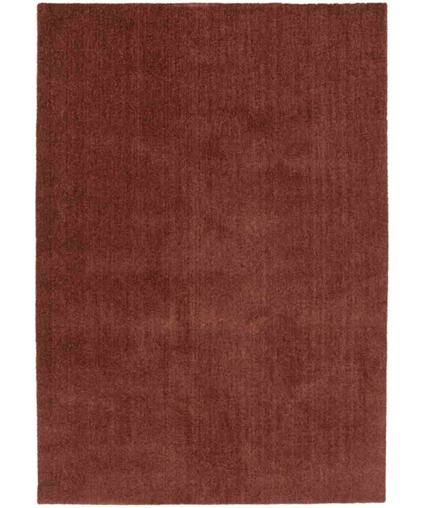Tappeto FEEL TERRACOTTA cm.80x150 tinta unita moderno, pelo morbido resistente e lavabile in lavatrice