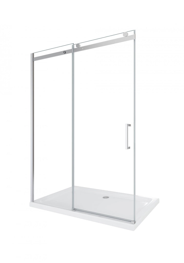 Box doccia un lato scorrevole cristallo 8mm h.190cm Sicena Mibron Trasparente 8mm,180 cm