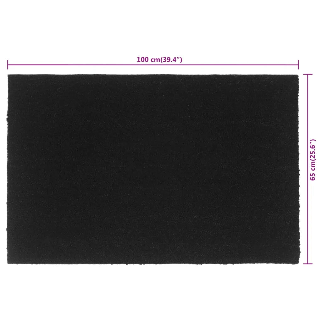 vidaXL Zerbino Nero 65x100 cm Fibra di Cocco