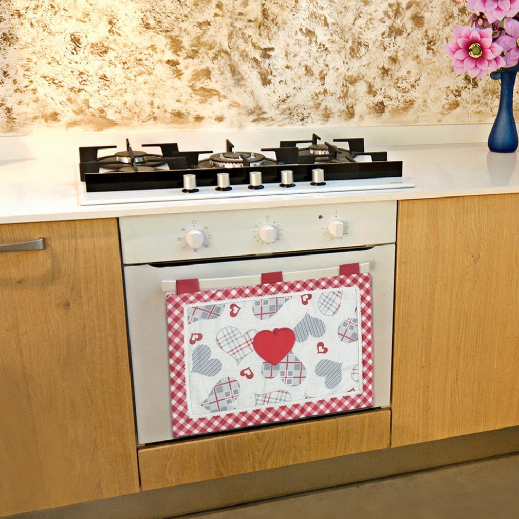 Copriforno Cucina Universale Morbido Ricamato Proteggi Forno Moderno