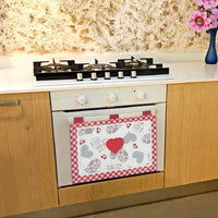 Copriforno Cucina Universale Morbido Ricamato Proteggi Forno Moderno