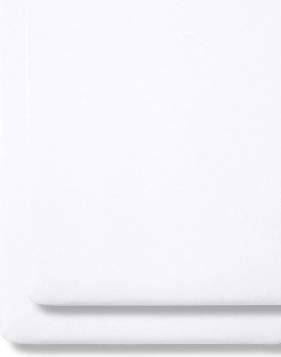 Due pezzi di coprilettino 44 x 80 cm bianco, leggero, respiro, tessuto jersey lussuoso
