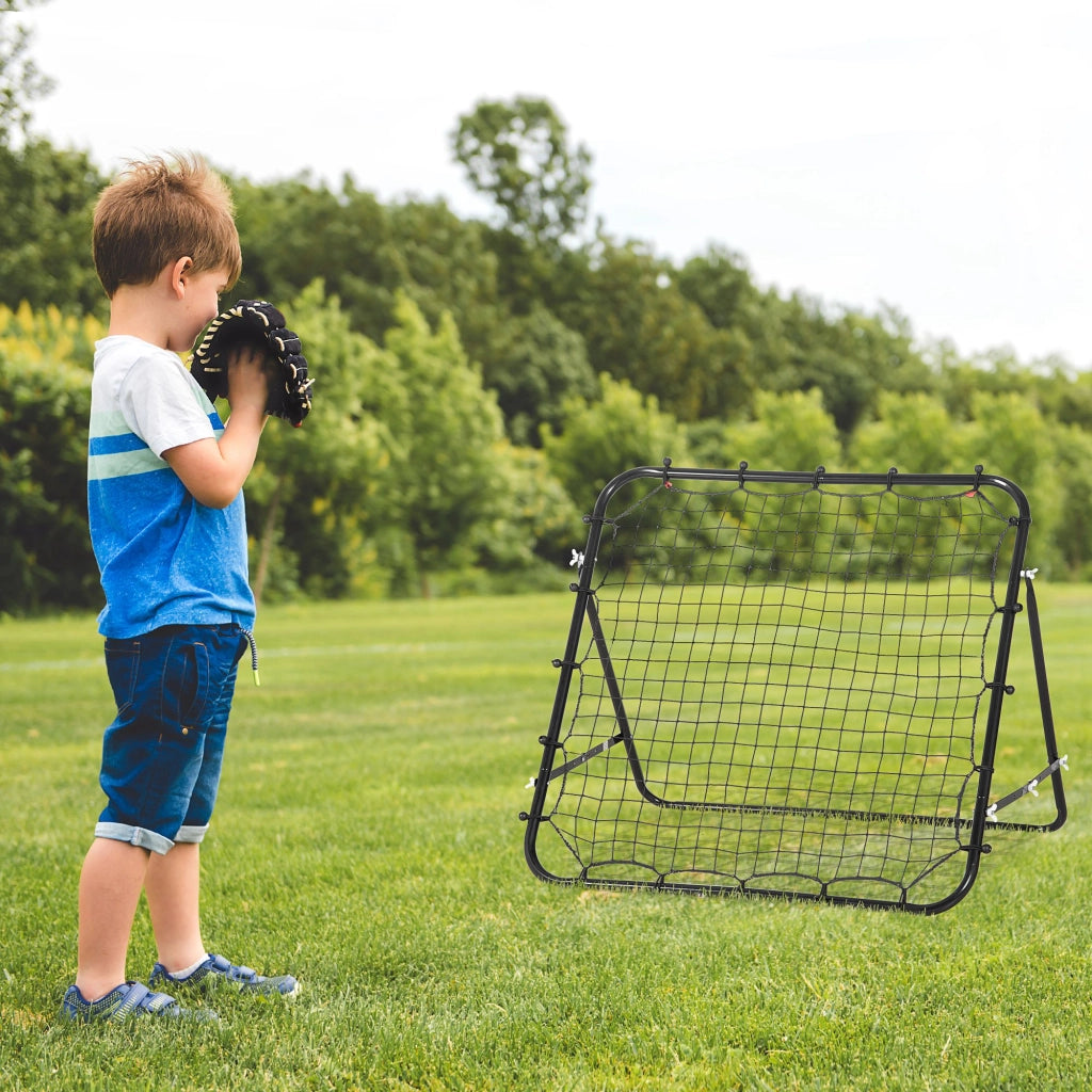 Rete da Allenamento Calcio Tennis ¨C zephmum ¨C Nero 96x80x96 cm