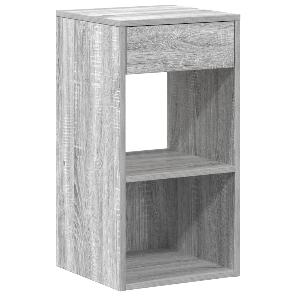Set di 2 Comodini | Armadio da Notte | Mobiletto da notte con Cassetto Grigio Sonoma 35x34x66,5 cm