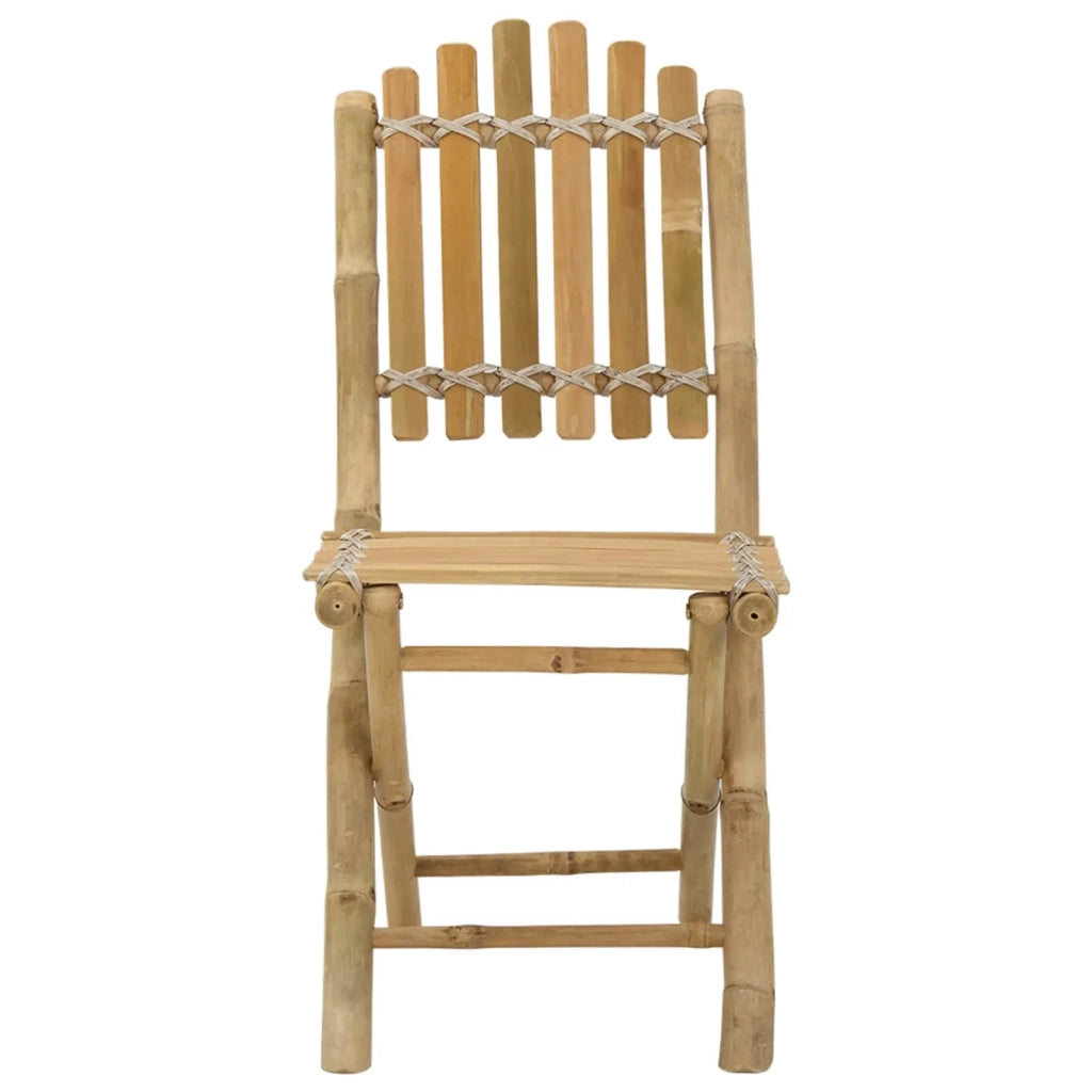 Sedia da Giardino 4 pcs Naturale Bambù