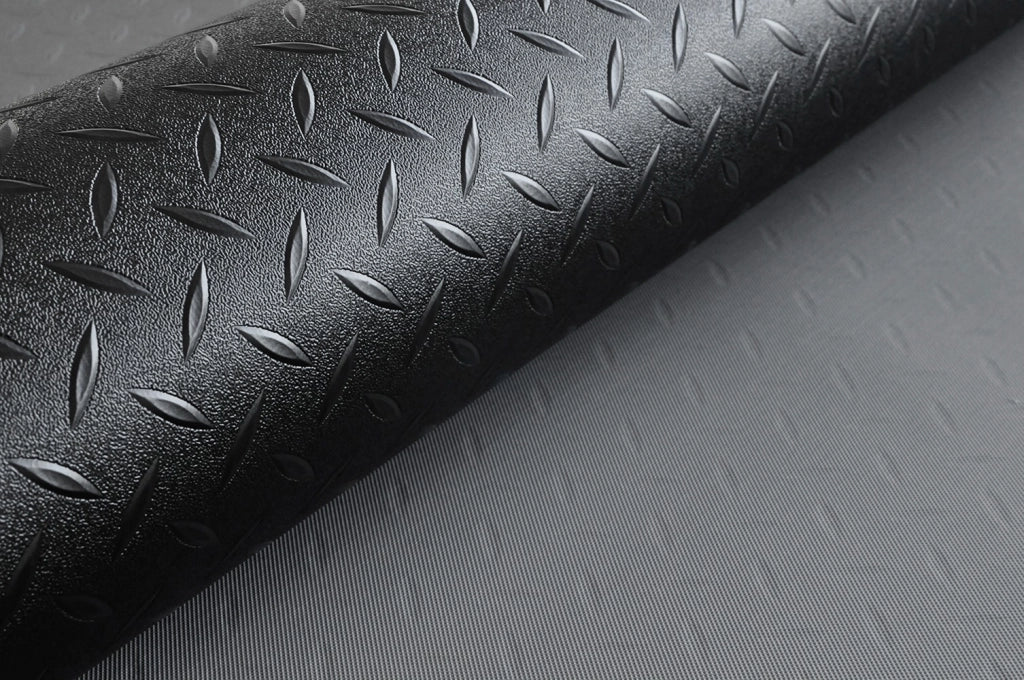 Rotolo Passatoia Copri Pavimento Gomma Pvc Ruvida Antiscivolo Tappeto Lamiera Isolante Nera 100x2500 cm