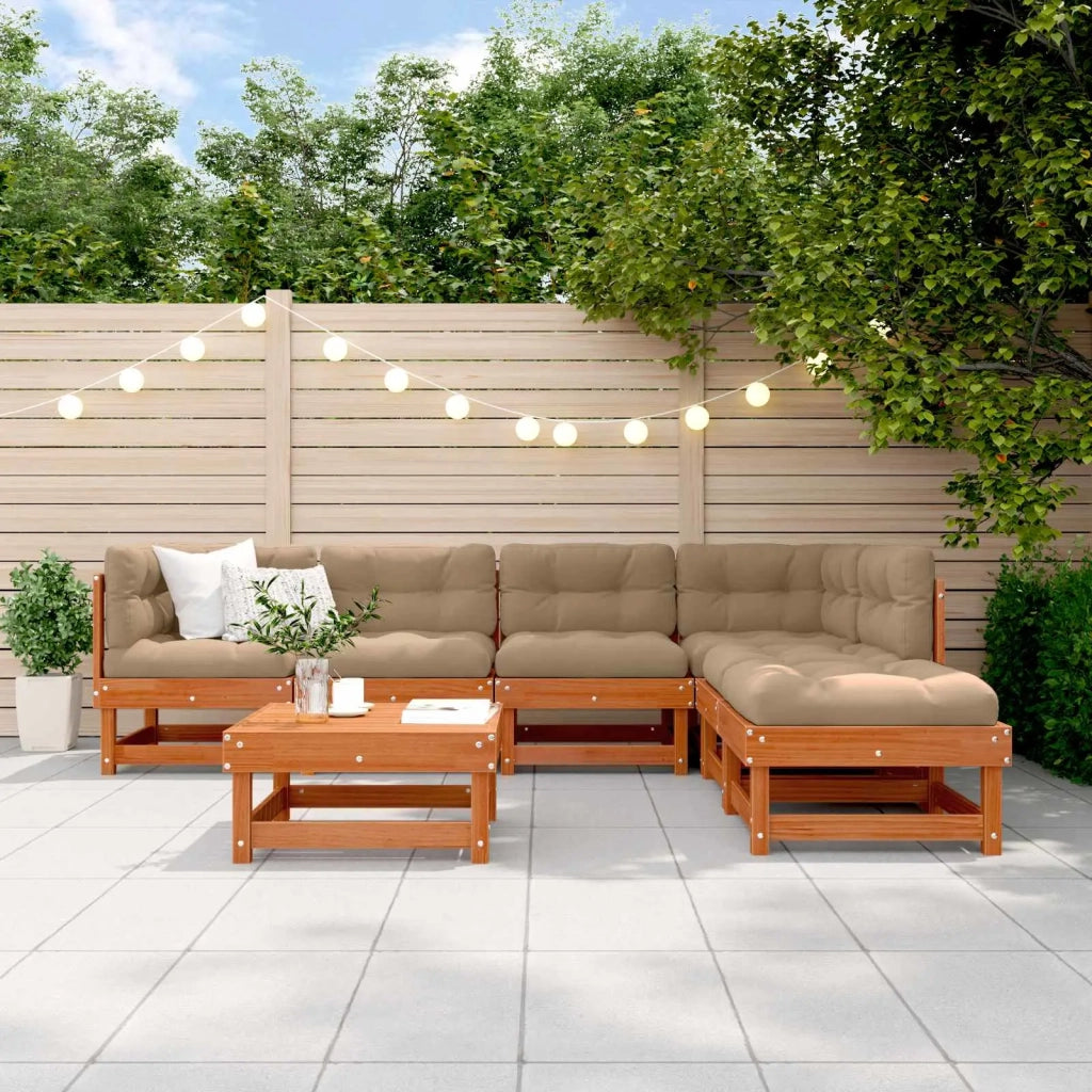 Set Lounge da Giardino 7 pcs Marrone Cerato