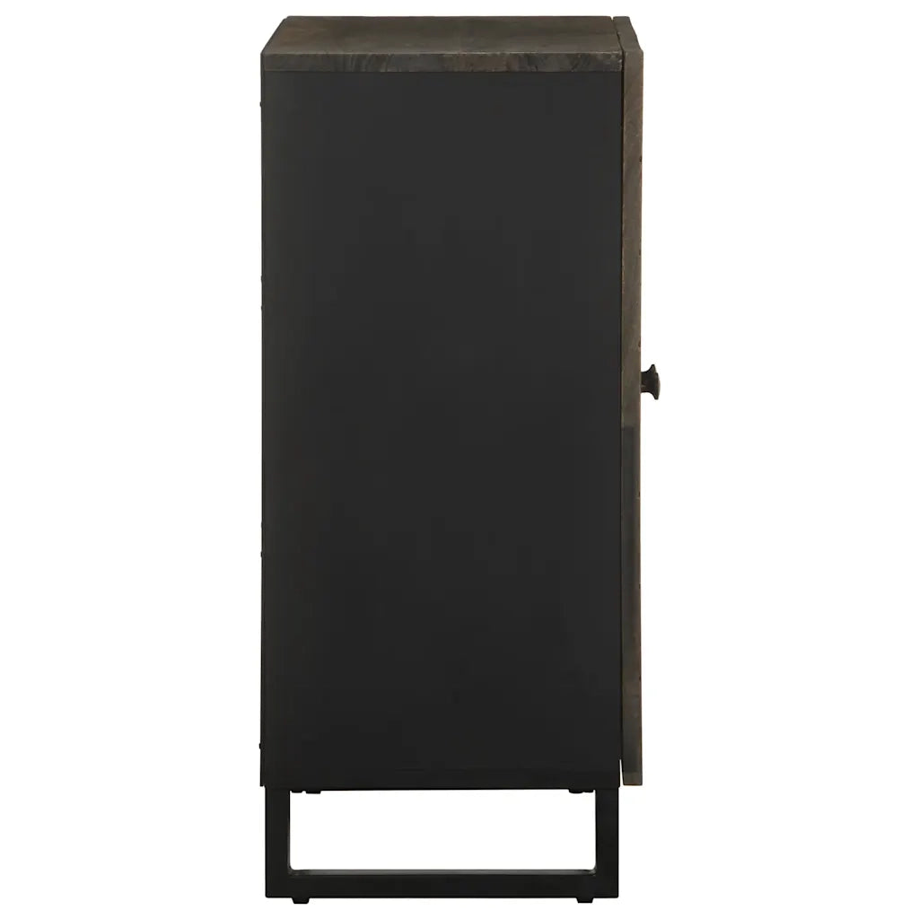Credenza Nera 60x33x75 cm in Legno Massello di Mango 4017686