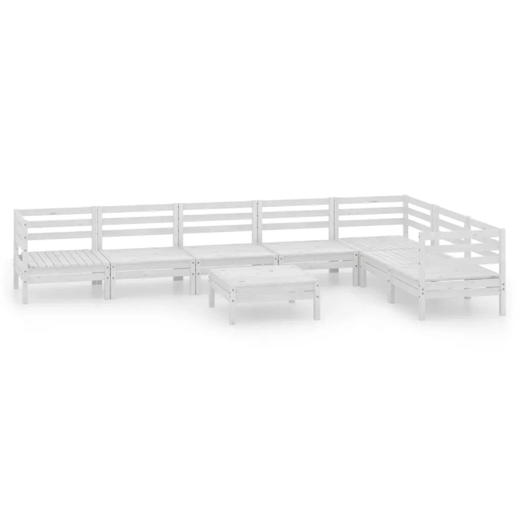 Set Divani da Giardino 8 pz in Legno Massello di Pino Bianco  cod mxl 44732