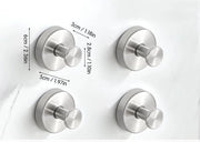 Zuignaphaken per 4 per doccia, zuignaphake in acciaio inossidabile impermeabili senza forare per il sostegno di un massimo di 10 lbs, attaccature per doccia per doccia interna per bagno, installazione su porte in vetro - Laccato argento.