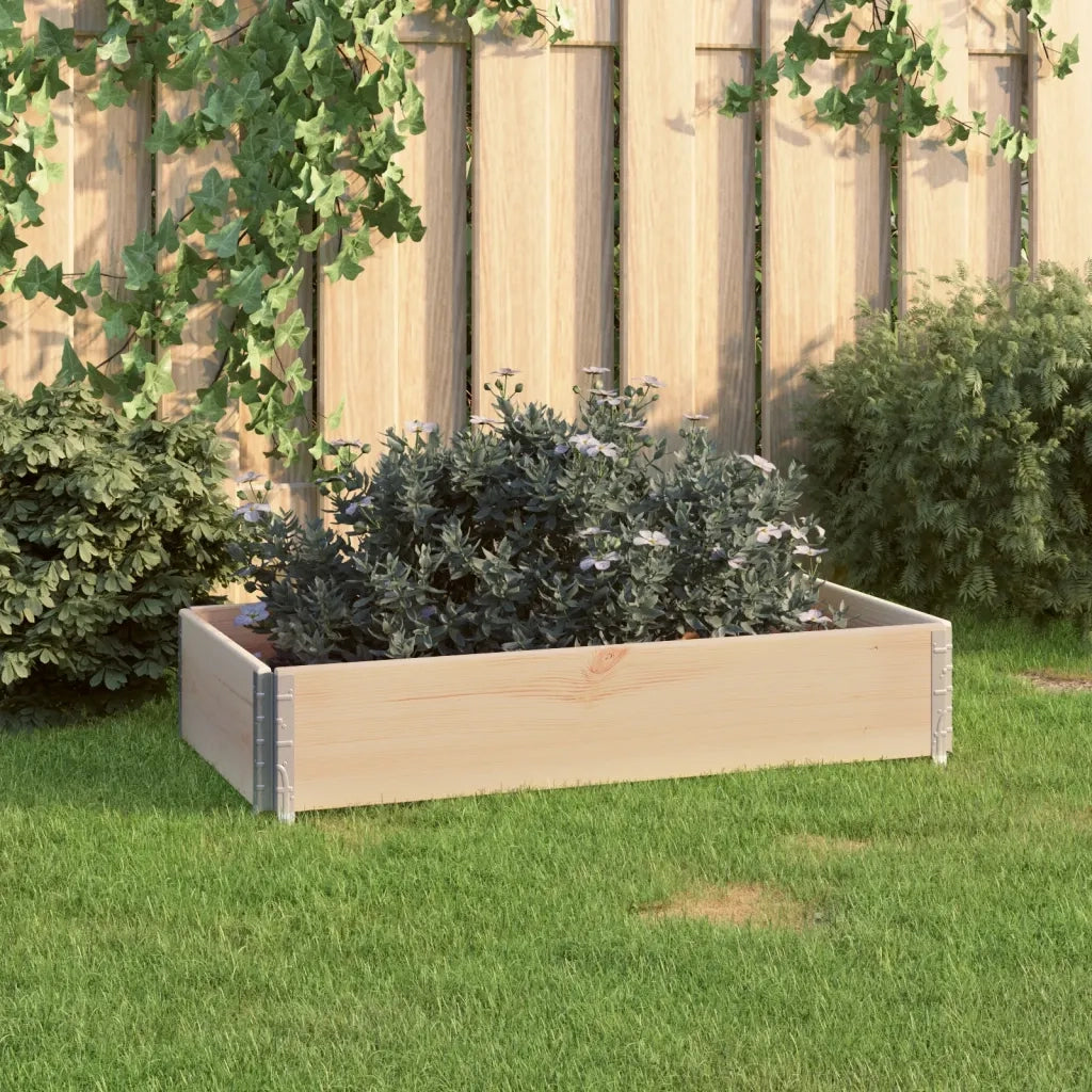 Fioriera | Cassetta per fiori | Vaso Rialzata 50x100 cm in Legno Massello di Pino