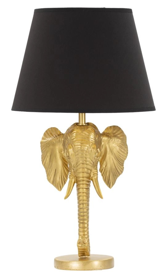 Lampada da Tavolo Elefante Ø 32x59 cm in Poliresina e Ferro