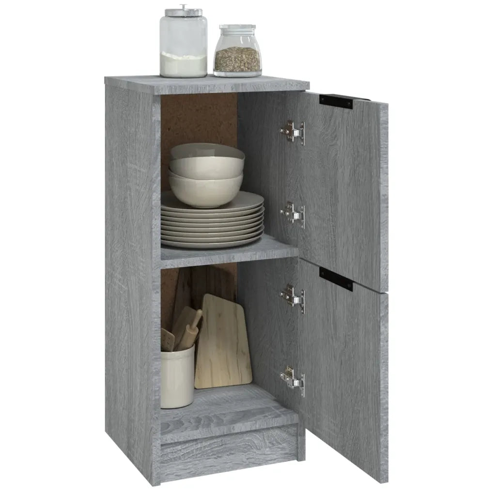 Credenze 2 pz Grigio Sonoma 30x30x70 cm in Legno Multistrato 817021