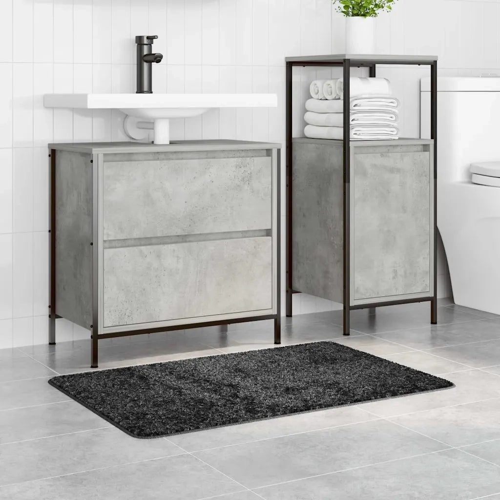 Tappetino da bagno antiscivolo Grigio scuro 60 x 90 cm PP 4019834