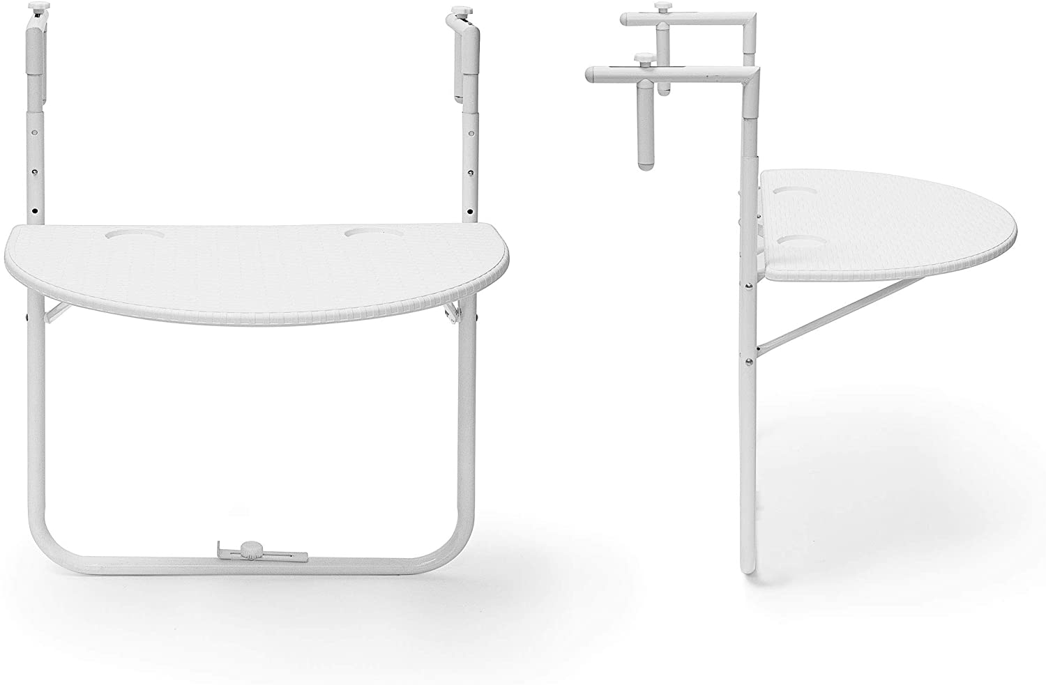 Tavolo pieghevole da balcone pieghevole 3 livelli regolabile bianco 13_0002691_3/2