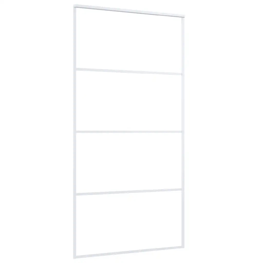 Porta Scorrevole in Vetro ESG e Alluminio 102,5x205 cm Bianca cod mxl 64466
