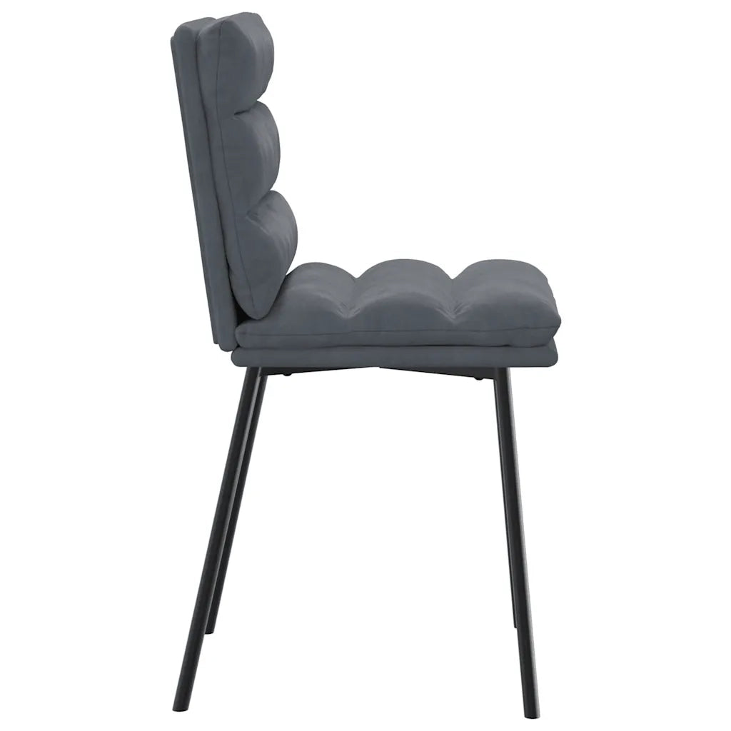 Sedie da Pranzo 6 pz Grigio Scuro in Velluto 3315653