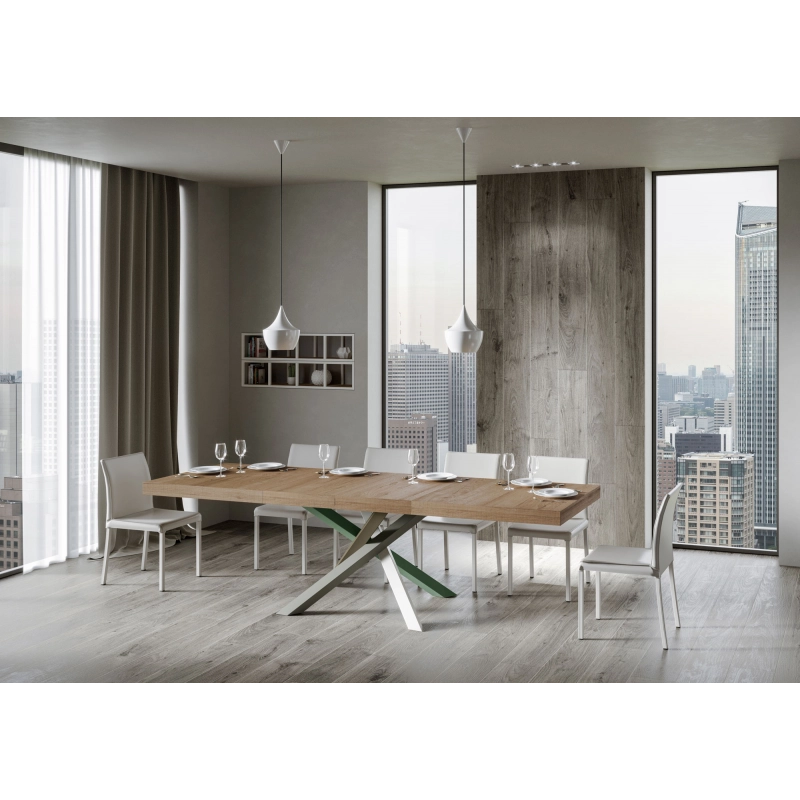 Tavolo allungabile 90x130/234 cm Volantis Premium telaio gambe 4 colori (A) - Quercia Natura