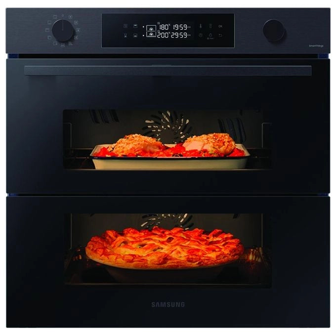 Samsung NV7B4540VBB Forno Elettrico Multifunzione con Grill da incasso a Vapore Capacita' 76 Litri Dual Cook Flex Classe Enertgetica A Wi-Fi 59,5 cm Nero