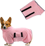 Badia per cani, asciugamano per cani, seta per cani piccoli e medi, asciugamano superassorbente per cani, seta morbida e regolabile per cuccioli dopo il bagno (M/50 cm, rosa)