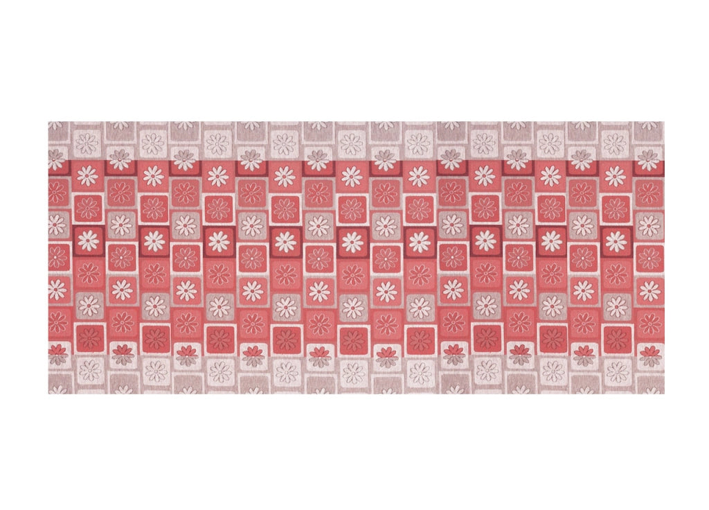 Tappeto Passatoia Tessuto Jacquard Linea Emozioni Dis Floreale Frizzy Rosso - 57x140 - Rosso
