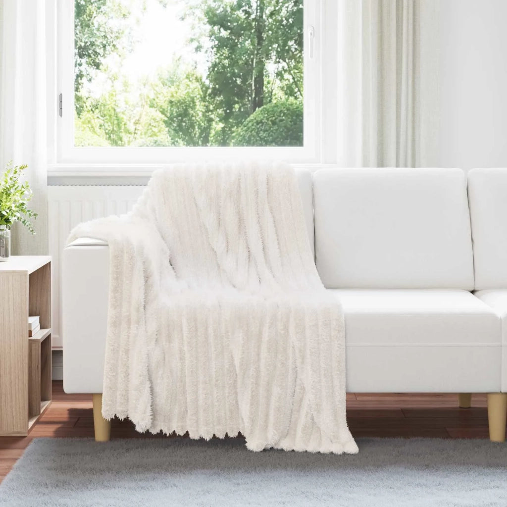 Coperta Crema 150 x 130 cm Panno