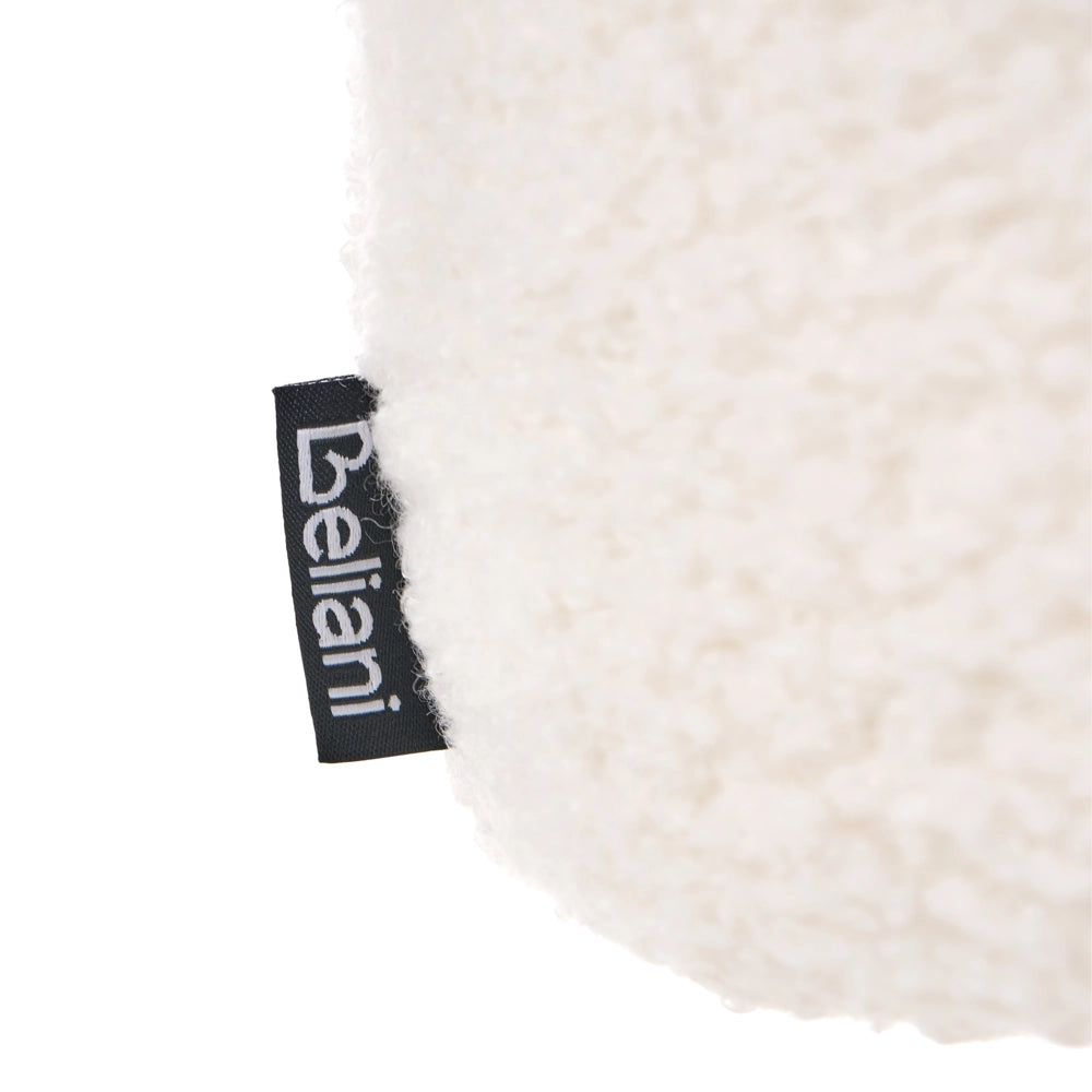 Set di 2 sgabelli da bar bouclé bianco sporco braccioli schienale intagliato gambe in metallo moderna industriale