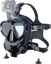 Divestimento Full Face Adulti - Occhiali da Subacqueo Adulti - Maschera da Snorkeling - Snorkel - Adulti - L/XL - Nero