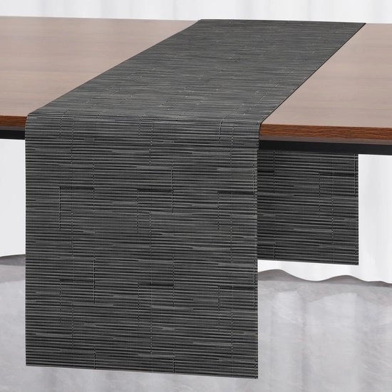 Operatore di Tavolo Moderno, Respingente, Esterno, PVC, Grigio-Nero, 40 x 140 cm