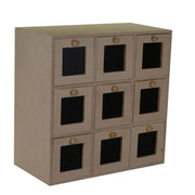Portatutto legno naturale 9 cassetti cm 35x18h35