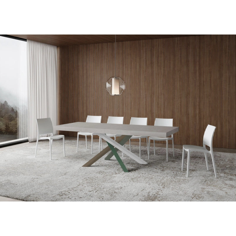 Tavolo allungabile 120/380x90 cm Volantis Premium telaio Multicolore 4/A - Cashmere